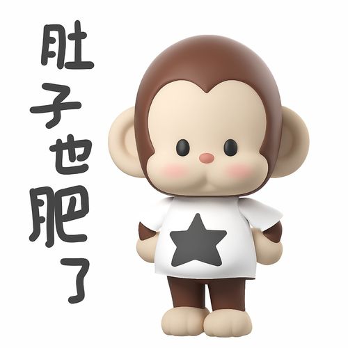 幸运猴luckymonkey表情包第二弹三维ip表情包设计