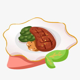 特色美食牛排手绘插画图片素材其他格式下载动漫人物大全
