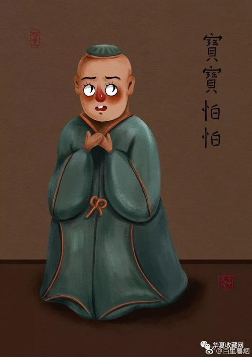 海草舞皮皮怪,美女插画师手绘陶俑文物表情包