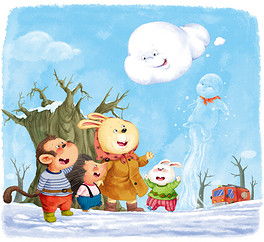 psd兔子雪人psd格式兔子雪人素材图片psd兔子雪人设计模板我图网