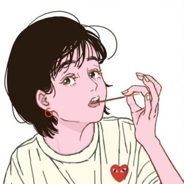 手绘现代简约唯美美女头像,卡通头像图片