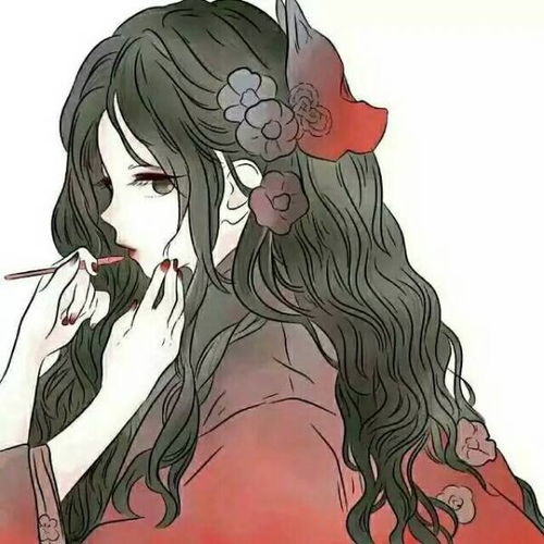 跪求红衣古风女子束发漫画头像,要霸气的那种,谢谢
