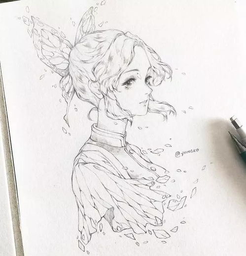 cg原画插画教程绝美仙气女生线稿临摹手绘
