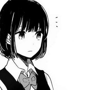动漫女头黑白女生头像