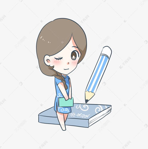 寒假作文班宣传卡通手绘人物png图片素材图片免费下载千库网
