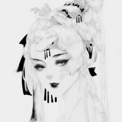 女生头像动漫古风黑色系,感谢生命有你参与