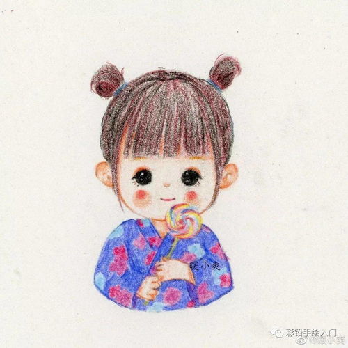 彩铅卡通人物来一组萌娃头像彩铅素材作品欣赏