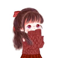 私藏版圣诞女孩卡通手绘头像图片