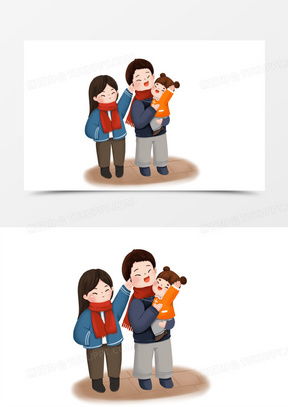 一家三口卡通素材一家三口卡通图片一家三口卡通免费模板下载熊猫办公