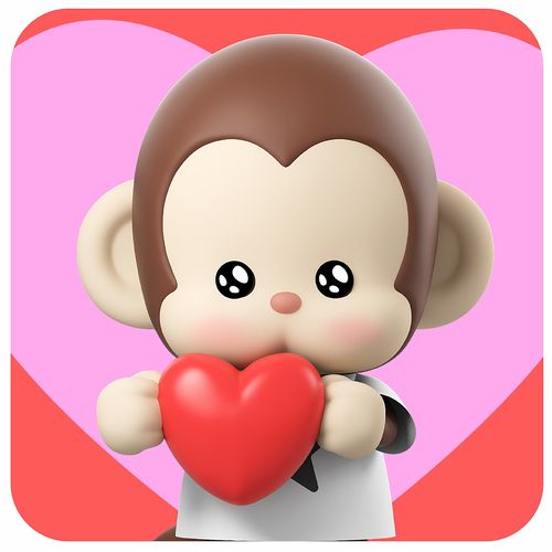 幸运猴luckymonkey表情包第二弹三维ip表情包设计