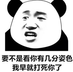 搞笑熊猫头表情包我家就我一个宝贝送给你,不用还了