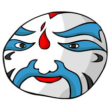 网页制作大宝库中华大图之明朝脸谱图片壁纸1