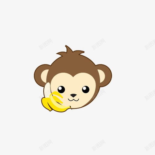 手绘猴子吃香蕉的头像高清素材页面设计图片页面网页平面电商创意素材png素材香蕉素材