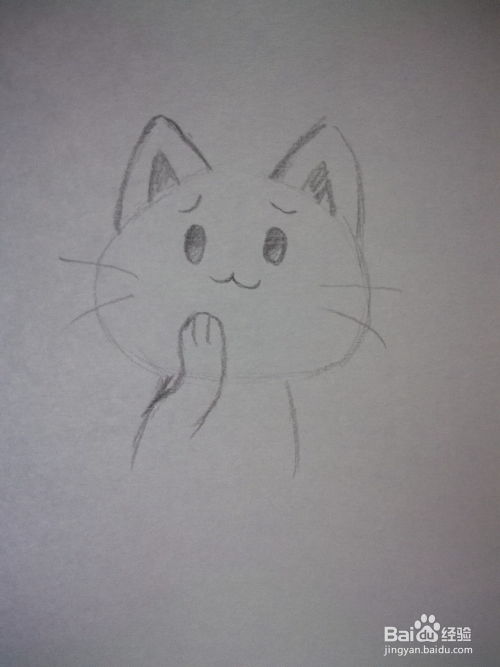 怎么画卡通猫咪简笔画