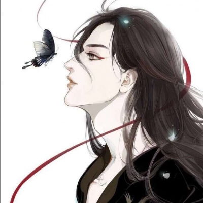 卡通成熟男人头像手绘古风