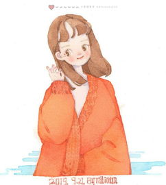 水彩少女穿搭手帐头像水彩教程森系手绘插画卡通形象