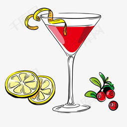 卡通手绘鸡尾酒素材图片免费下载高清装饰图案psd千库网图片编号64590