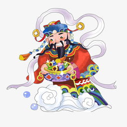 卡通招财微信头像财神爷
