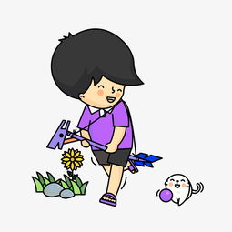 和宠物玩耍的可爱男孩图片素材其他格式下载动漫人物大全