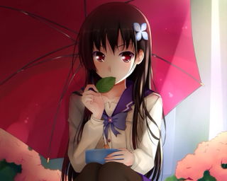 求几张唯美动漫美少女图