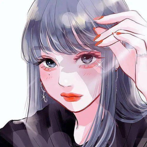 不同表情的女孩人物头像