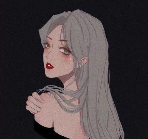 高冷流泪卡通女头像漫画女生