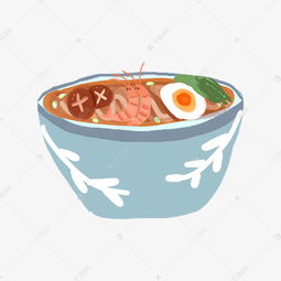手绘卡通插画牛肉面拉面美食素材图片免费下载千库网