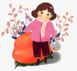 手绘提着水果女孩插画图片素材其他格式下载动漫人物大全