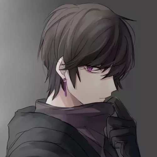动漫男头听云与明月窃语,看满天熠熠星辰
