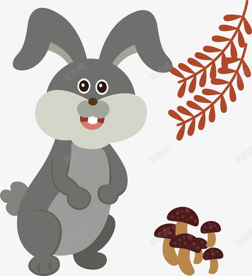 卡通动物小灰兔插画矢量图猪猫矢量图羊装饰图案驴元素免抠png设计图片免费下载页面网页平面电商创意素材月兔素材