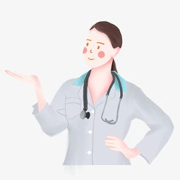 医疗行业戴听诊器的女医生半身像欧风小清新风格图片素材其他格式下载动漫人物大全