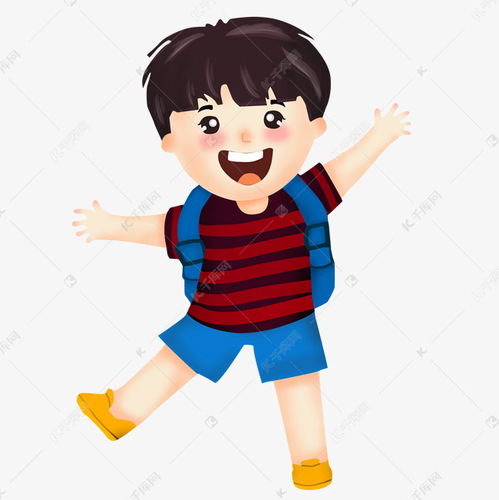 卡通人物男孩儿童幼儿小学生插画手绘素材图片免费下载千库网