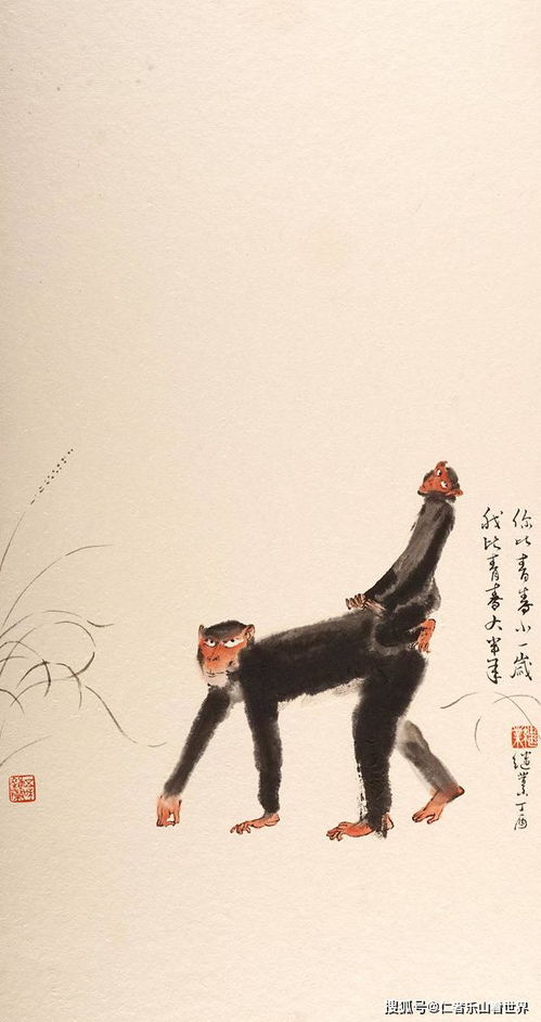 他的水墨猴画有趣堪比表情包,看得人很上头太有才了