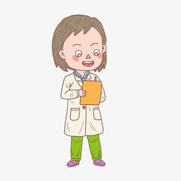 卡通手绘人物女医生记录病情图片素材其他格式下载动漫人物大全
