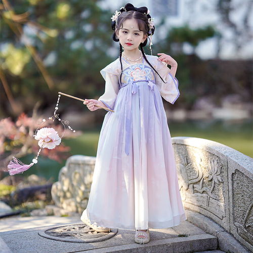 classicteddy女童套装儿童汉服中大童装短袖裙子两件装纯棉国潮新中式绿140