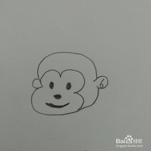卡通动漫简笔画可爱的小猴子