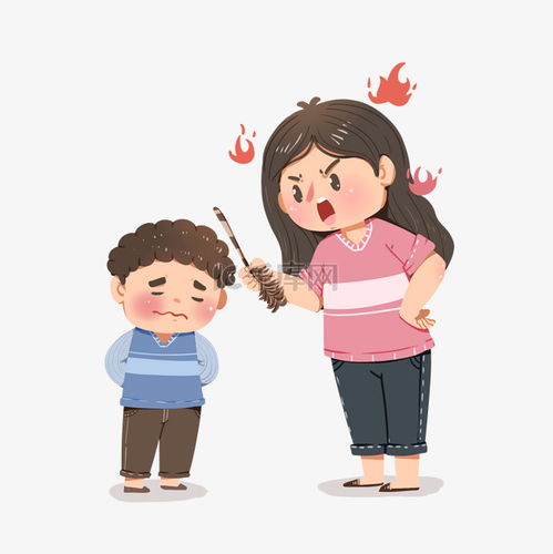 家庭教育不打小孩发火父母素材图片免费下载千库网