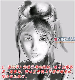 教你用photoshop打造美女素描效果