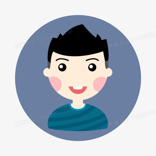 简约卡通头像扁平化男青年元素png图片素材下载卡通png熊猫办公