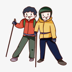 手绘卡通重阳节老人登山图片素材其他格式下载动漫人物大全