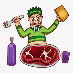 吃货吃播中国美食卡通主题插画3图片素材其他格式下载动漫人物大全