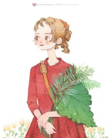 水彩少女穿搭手帐头像水彩教程森系手绘插画卡通形象