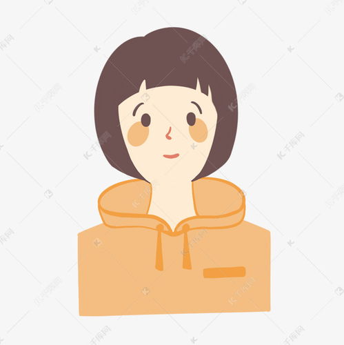 卡通短发女孩证件照素材图片免费下载千库网