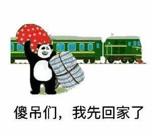 大包小包回家过年的表情包我先回家过年了,过完年回来再继续装x