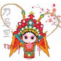 带头饰的京剧脸谱的简笔画