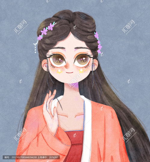 头像森系女生卡通图片插画