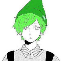 绿色眼睛动漫男生头像