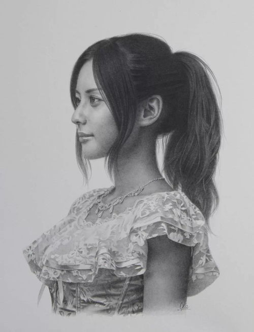 80后超写实大咖冈靖知,美女素描头像