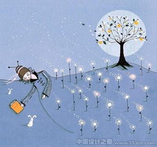lilymoon插画作品欣赏简单的快乐一