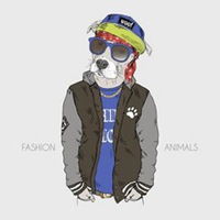 漫画狗头人身西装系列头像微信头像图片大全